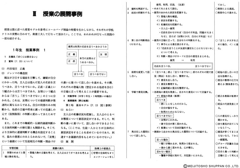 モラルジレンマ授業のすすめ2 モラルジレンマ資料と授業展開 中学校編