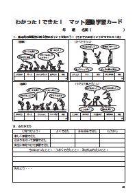 楽しい体育の授業 17年9月号 効果抜群 コピーしてすぐに使える体育学習カード 中学年 マット運動 わかった できた